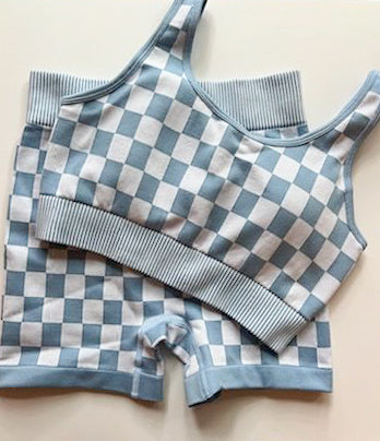 Checkmate Cropped Two Piece Matching Set