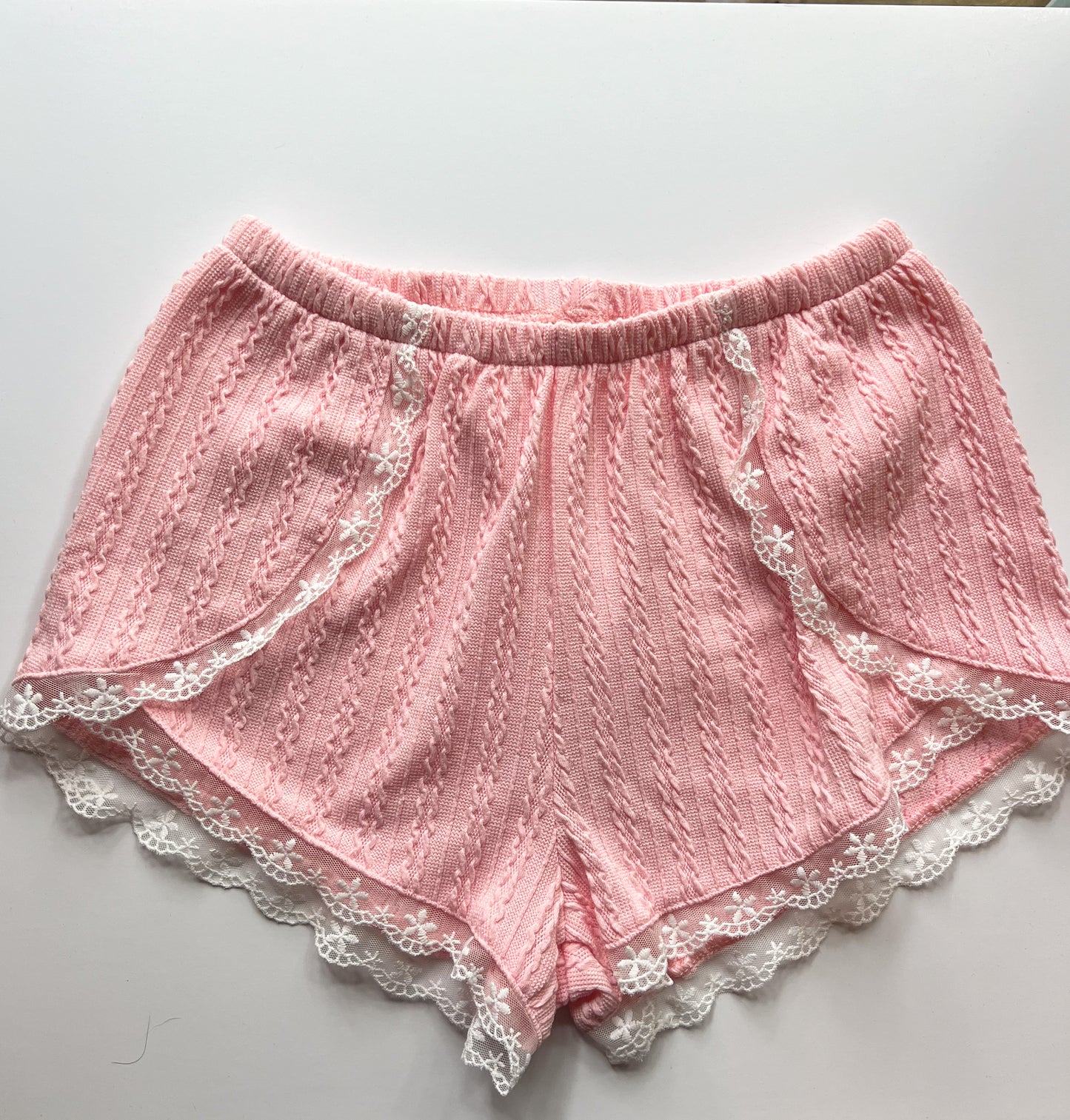 Two-Piece Set Lace Camisole Shorts Loungewear